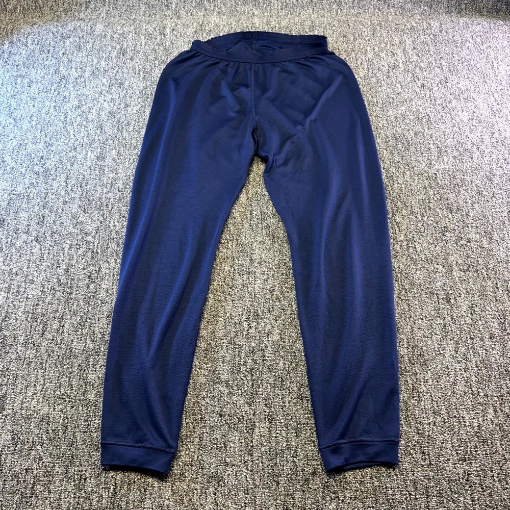 Patagonia Capilene Jogger Pants Mens Large Navy Blue Elastic Waist Tapered Leg